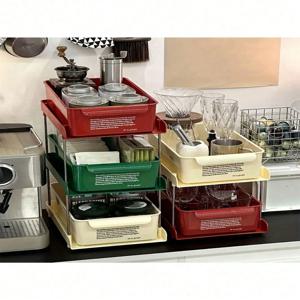 1pc 멀티 레이어 커피 캡슐 스토리지 랙 공간 절약 차 사무실 홈 커피 티백 스토리지 주최자에 적합