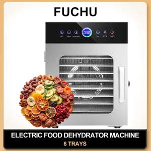 6단 식품 탈수기 - 과일, 야채, 허브용 터치스크린 제어, 48시간 타이머, 400W 에너지 효율