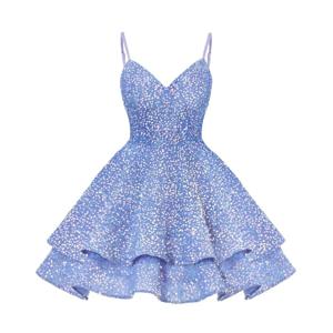 2025 가을 신상 라이트 럭셔리 스트랩 이브닝 드레스 숏 시퀸 드레스 데일리룩 생일파티 V넥 스트랩 롱 드레스