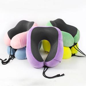 1pc 느린 리바운드 여행 베개 U 모양의 부드러운 건강 관리 메모리 폼 목 경추 비행기 베개 목 쿠션