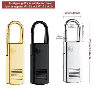 5/10Pcs 지퍼 슬라이더 지퍼 풀러 교체 지퍼 당겨 탭 수리 코드 확장 해결사 수하물 의류 자켓 지갑