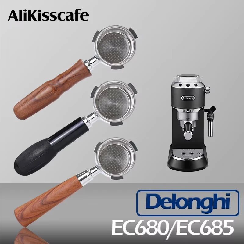 Delonghi Dedica EC680 EC685 에스프레소 메이커 액세서리 바리스타 도구 용 51MM 커피 Bottomless Portafilter Naked 필터 바구니