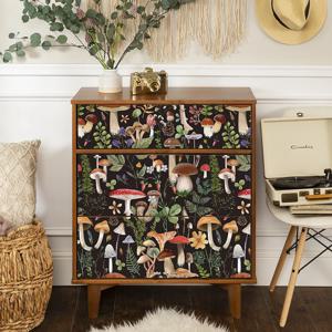 귀여운 버섯 벽지 자기 접착 방수 PVC 배경 화면 현대 껍질과 스틱 가구 스티커 침실 홈 인테리어