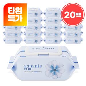 [알리 단독 행사] 대용량 120매 두꺼운 50평량 캡형 물티슈 20팩 / 물걸레 청소포 아기
