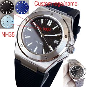 커스텀 탄도리오 사파이어 크리스탈 글래스 100m 방수 그린 루메 블랙 사각 블록 다이얼 NH35 오토매틱 메카니컬 남성 시계