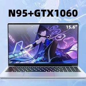 15.6인치 인텔 N95 GTX1060 게이밍 노트북 휴대용 컴퓨터 PC 노트북 게이머용 32GB DDR4 1TB NVMe 윈도우11 백라이트 키보드
