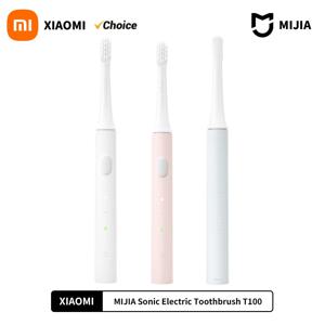샤오미 미지아 T100 소닉 전동 칫솔, Mi 스마트 방수, 치아 헤드 브러시, IPX7 충전식 USB, 치아 브러시 미백