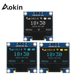 OLED 디스플레이 스크린 모듈, 아두이노 ESP32 ESP8266 용 I2C IIC 128x64 SS-D-1306 3.3V-5V, 블루, 블루, 옐로우, 화이트, 0.96 인치