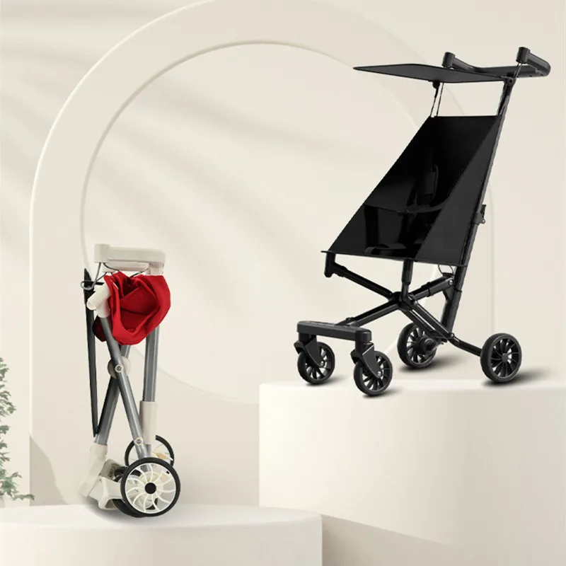 캐노피가 있는 가볍고 컴팩트한 코스트 라이더 유모차 한 손으로 쉽게 접을 수 있는 소프트 라이드 휠 유아용 경량 유모차