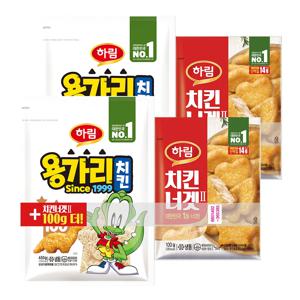 하림 용가리 치킨 450g+치킨너겟 100g 2개