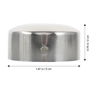 2개 스테인리스 스틸 난간 끝 캡 튜브 보호용 내구성 금속 끝 캡 레일 지지대 장식 커버 계단 사무실용