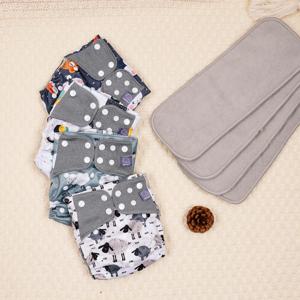 Elinfant 방수 아기 천 기저귀 4 흡수제 메쉬 천 내부 os 3-15kg 빨 수있는 친환경 포켓 천 기저귀