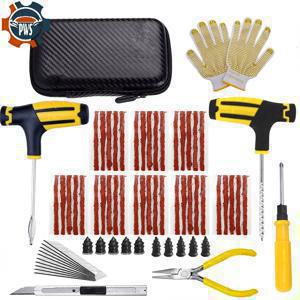 새로운 자동차 타이어 수리 도구 키트 Studding 도구 자동 자전거 펑크 플러그 차고 바늘 코 펜치 진공 필름 네일 EVA 보관 케이스