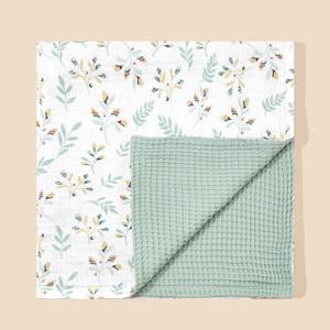 여름 아기 담요, 신생아 배넷저고리 랩 담요, 소년 소녀, 와플 코튼, 부드러운 아기 수신 담요, 유아용 이불