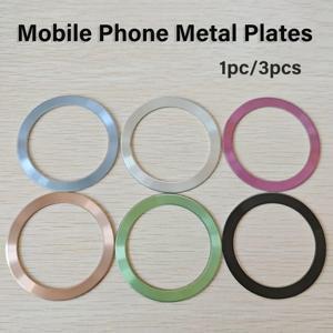 Magsafe 무선 충전기 용 자기 금속 플레이트 링 철 시트 스티커 iPhone 15 13 Pro Max 용 자동차 전화 홀더 자석 패치