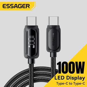 Essager 100W USB 유형 C-USB C 케이블 Xiaomi 삼성 PD 5A Macbook iPad Pro 태블릿 노트북 와이어 코드 용 고속 충전 케이블
