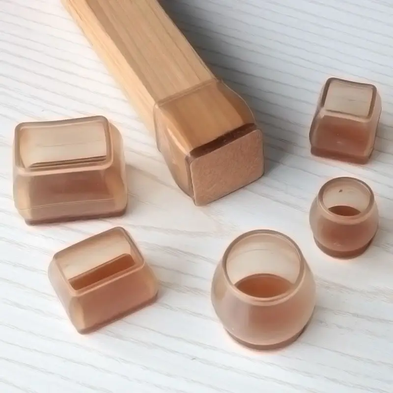 16PCS 의자 다리 보호대 나무 바닥 용 라운드 펠트 패드 실리콘 커버 가구 다리 슬라이더 캡 미끄럼 방지 소음 감소