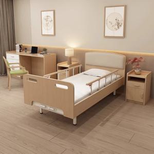 가정용 요양원 간호 침대, 구식 가구에 적합한 전동 싱글 침대, 옷장, 책상, 사무실 의자, 침대 협탁 가구
