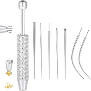 5/6/8개 티타늄 삽입 핀 테이퍼, 나사 없는 쥬얼리, 콧구멍 피어싱 테이퍼, 귀걸이 바디 피어싱 도구