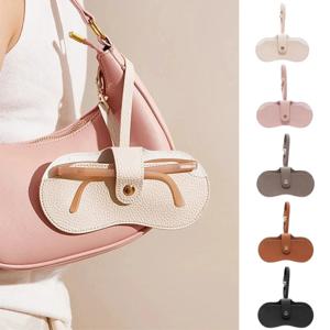 휴대용 안경 가방 부드러운 가죽 선글라스 파우치 슬림 패션 안경 케이스 홀더 안경 정리함 여행용 선글라스 파우치