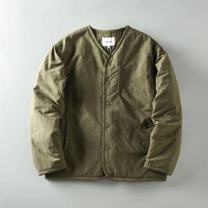 느슨한 두꺼운 코튼 재킷 V 넥 오픈 가디건 따뜻한 야외 레저 남성 가을 겨울 따뜻함 기능성 긴팔 셔츠