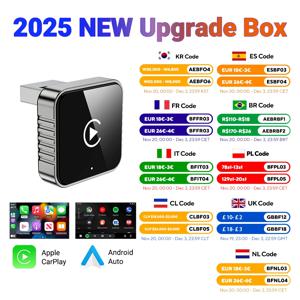 신형 슈퍼 미니 카플레이 AI 박스 유선에서 무선 카플레이/안드로이드 오토 2in1 박스 5GHz WiFi5 99% 오리지널 유선 카플레이/오토 차량용