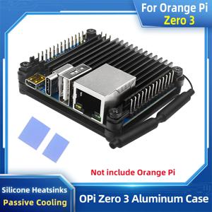 Orange Pi Zero 3 알루미늄 케이스 금속 패시브 냉각 쉘 OPI Zero 3 1 2 4GB 보드 용 실리콘 방열판