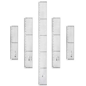 투명 눈금자 보드 20 30 50cm 학생 책상 패드 쓰기 PVC 그리드 바느질 커팅 매트 그리기 클립 보드 측정 용품