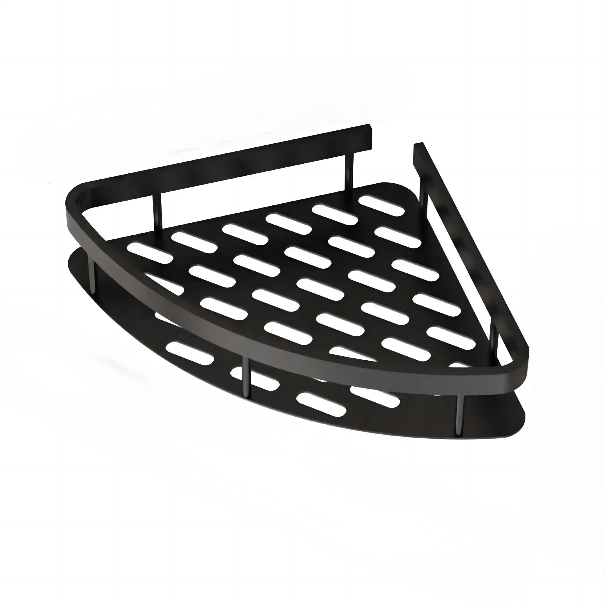 삼각형 욕실 선반 1개, 가정용 욕실 용품 보관함, 검은색 벽걸이 삼각대, 욕실 보관함, 보관함