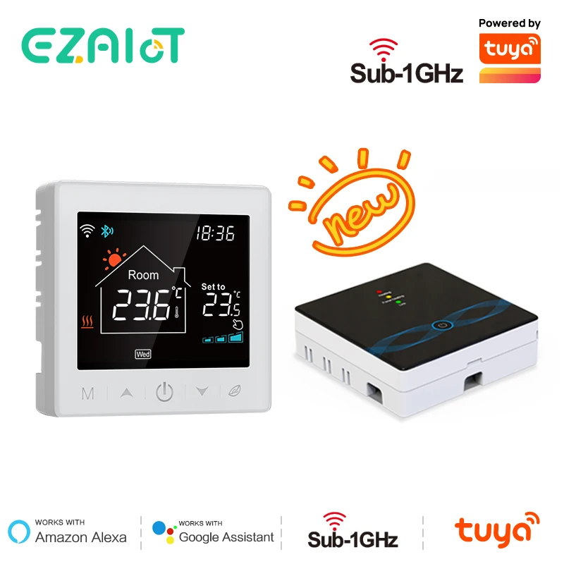 EZAIoT 따뜻한 바닥 온도 조절기 가스 보일러 난방 컨트롤러 용 무선 WiFi 온도 조절기 Tuya Smart Alexa Google 홈