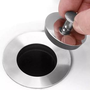 1pc 욕실 세면기 스테인레스 스틸 싱크 플러그 욕조 배수 스토퍼 고무 싱크 플러그 욕조 배수 스토퍼 싱크 플러그