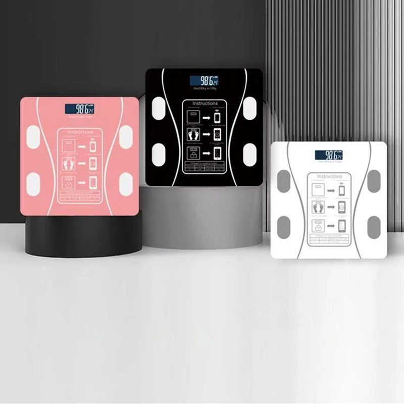 체지방 체중계 스마트 무선 디지털 욕실 체중계 스마트 폰 앱이 포함된 체성분 분석기 Bluetooth 호환