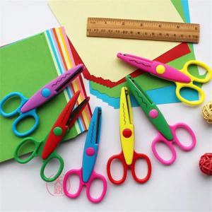 어린이 안전 가위 세트, 스테인레스 스틸 및 PPSU, 스크랩북, 아트 프로젝트용 수제 가위, 6 가지 다양한 모양