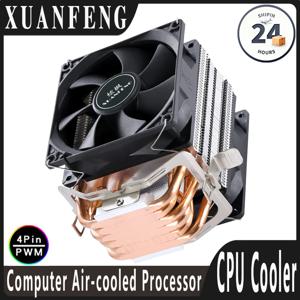 CPU 효율적인 쿨러 팬 90mm 4핀/PWM PC 타워형 라디에이터 2/4/6 히트파이프 LGA2011 X79 X99 115x 1200 1700 AMD AM3 AM4 지원