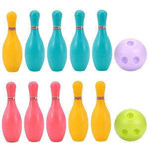 볼링 세트 플라스틱 컬러 볼 및 핀 볼링 게임 야외 스포츠 실내 운동 공 구터볼 재미있는 볼링 세트 TMZ