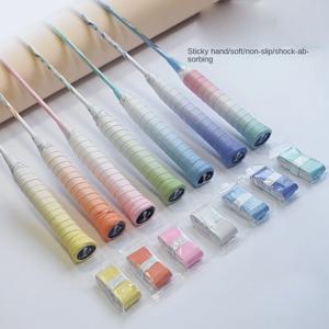 미끄럼 방지 배드민턴 라켓 핸들 그립 그라디언트 오버 그립 테이프 와인딩 테니스 라켓 고무 그립 라켓 용품 야외 스포츠 ﻿