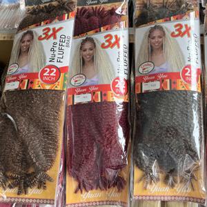 3 팩 소프트 스프링 아프로 트위스트 헤어 22 인치 말리 크로 셰 뜨개질 머리카락 흑인 여성을위한 사전 분리 된 합성 머리 확장