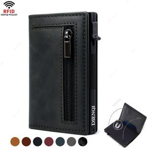 RFID 명함 지갑 신용 카드 지갑 고급 남성 지갑 메탈 알루미늄 슬림 얇은 소형 블랙 머니백 남성 축제 선물