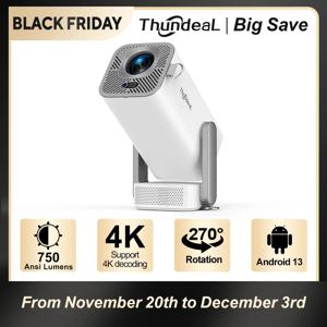 ThundeaL HD 미니 프로젝터 TD80 Pro 풀 HD 1080P 4K 비디오 WIFI 안드로이드 휴대용 프로젝터 TD80Pro 홈 시어터 시네마 PK TD80W