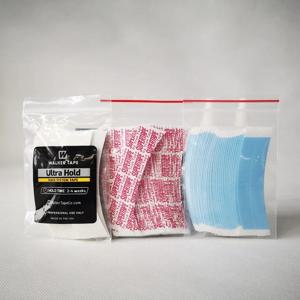 36pcs 곡선 워커 테이프 양면 울트라 홀드 테이프 헤어 시스템 테이프 살롱 레이스 시스템 및 남성용 Toupee 용 본딩 접착제 보유