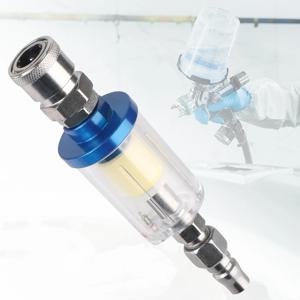 워터 트랩 클리어 페인팅 수분 분리기 공기 오일 물 분리기 필터 키트 1/4 인치 스레드 분무기 공기 압축기 도구