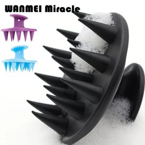 1개 헤어 브러시 두피 마사지기 모발 성장 촉진 무곰팡이 실리콘 두피 마사지기 샴푸 브러시 두피 스크러버 각질 제거 도구