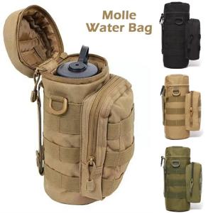 전술 Molle 물병 가방 파우치 홀더 야외 여행 캠핑 하이킹 사이클링 낚시 사냥 물병 주전자 캐리어