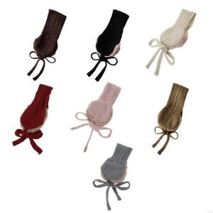 39BD 소프트 스트레치 겨울 따뜻한 케이블 니트 귀 따뜻하게 머리띠 크로 셰 뜨개질 귀 따뜻하게 머리띠 어린이를위한 니트 귀마개