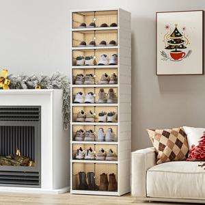 가정용 방진 신발장, 설치 필요 없음, 접이식 투명 접이식 신발장, 대용량 신발 보관함