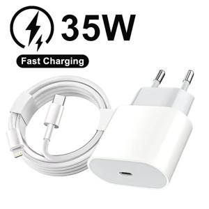 35W PD 고속 충전기 케이블 iPhone 11 12 13 Pro 8 14 Plus XS Max XR X SE USB C 빠른 충전 코드 1m 1.5m 2m PD 충전 케이블