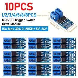 15A 400W MOSFET 트리거 스위치 드라이브 모듈 PWM 레귤레이터 제어판 DC 5V-36V Arduino 용 전자 스위치 제어 보드