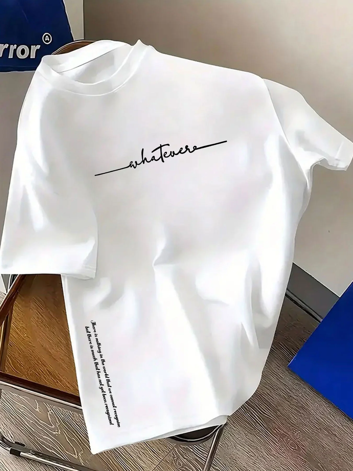 남성 여름 100면 패셔너블 캐주얼 스포츠 루즈 플러스 사이즈 심플 레터 프린트 라운드 넥 반팔 티셔츠 탑