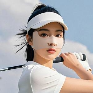 선 스크린 통기성 귀 루프 마스크 여성 골프 러닝 캠핑 사이클링 안티 uv 편안한 통기성 얼음 실크 마스크