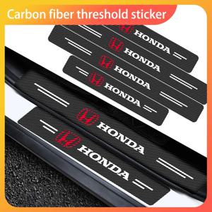 혼다 시빅 어코드 CRV HRV 핏 재즈 시티 제이드용 카본 파이버 도어 실 스티커, 스크래치 방지 방수 테이프